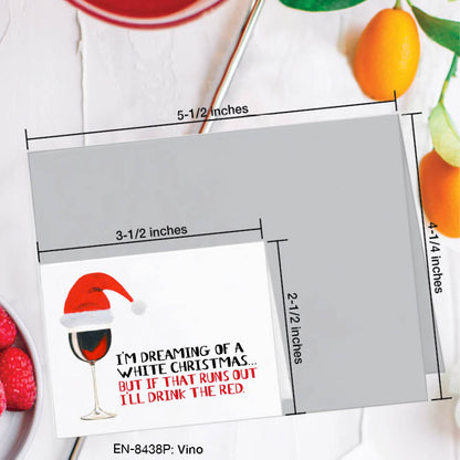 Vino, Greeting Card (8438P), Enclosure Card, www.printedcanvas.com