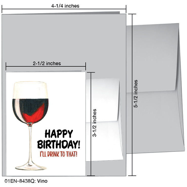 Vino, Greeting Card (8438Q), Enclosure, printedcanvas.com