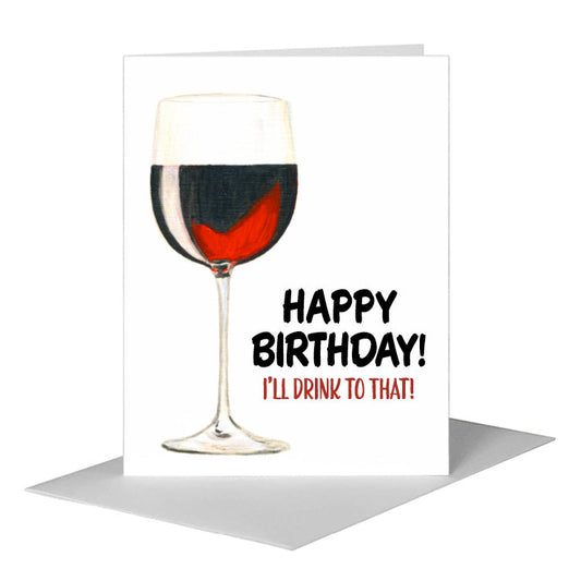 Vino, Greeting Card (#8438Q) A2 Card Front, www.printedcanvas.com