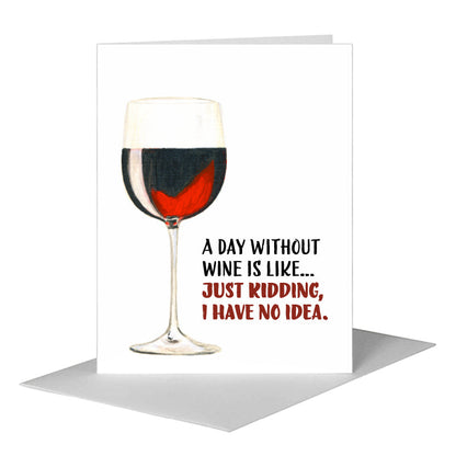 Vino, Greeting Card (#8438RA) A2 Card Front, www.printedcanvas.com