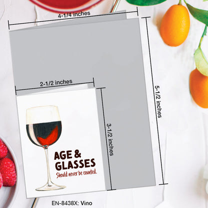 Vino, Greeting Card (8438X), Enclosure, www.printedcanvas.com