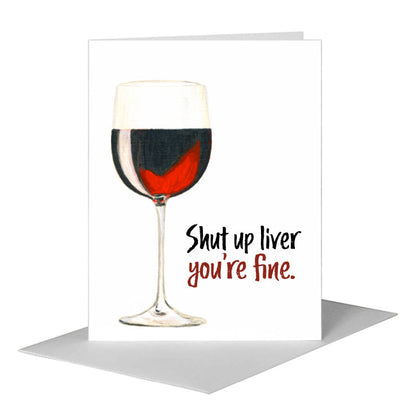 Vino, Greeting Card (#8438YA), A2 Card Front, www.printedcanvas.com
