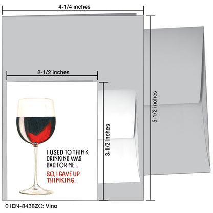 Vino, Greeting Card (#8438ZC), Enclosure, www.printedcanvas.com