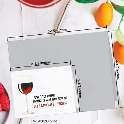 Vino, Greeting Card (8438ZD), Enclosure, www.printedcanvas.com