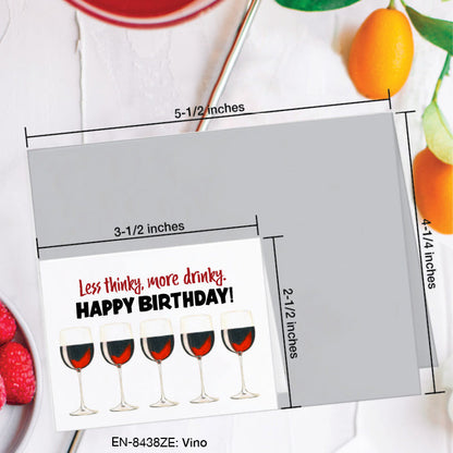 Vino, Greeting Card (8438ZE), Enclosure, www.printedcanvas.com