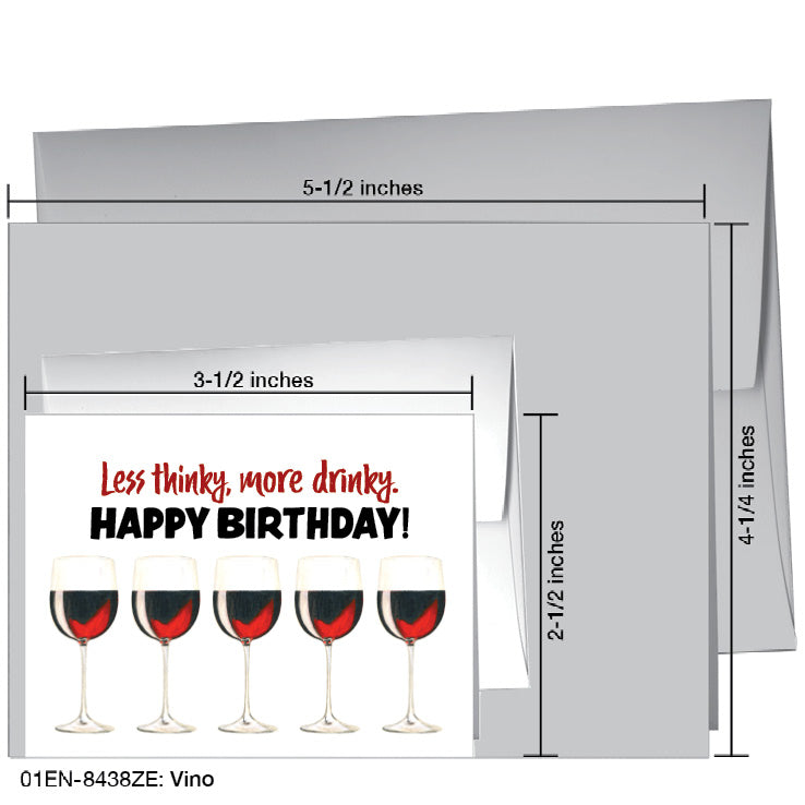 Vino, Greeting Card (8438ZE), Enclosure, www.printedcanvas.com