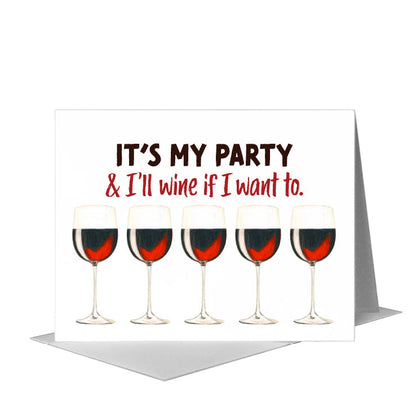 Vino, Greeting Card (#8438ZF) A2 Card Front, www.printedcanvas.com