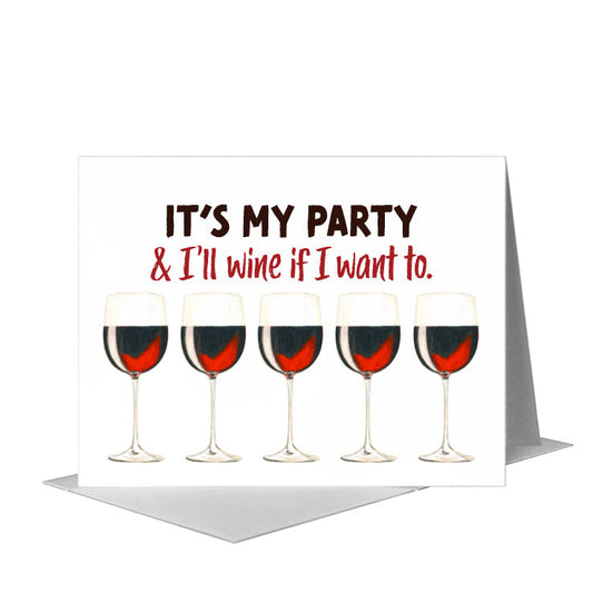 Vino, Greeting Card (#8438ZF) A2 Card Front, www.printedcanvas.com
