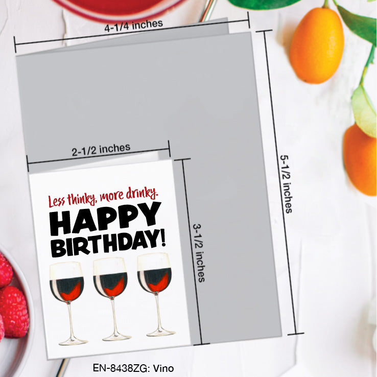 Vino, Greeting Card (#8438ZG), Enclosure, www.printedcanvas.com