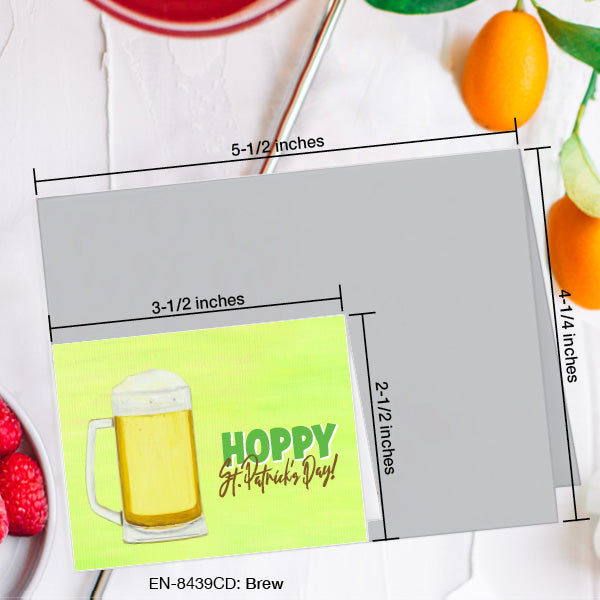 Brew, Greeting Card (8439CD), Enclosure, www.printedcanvas.com