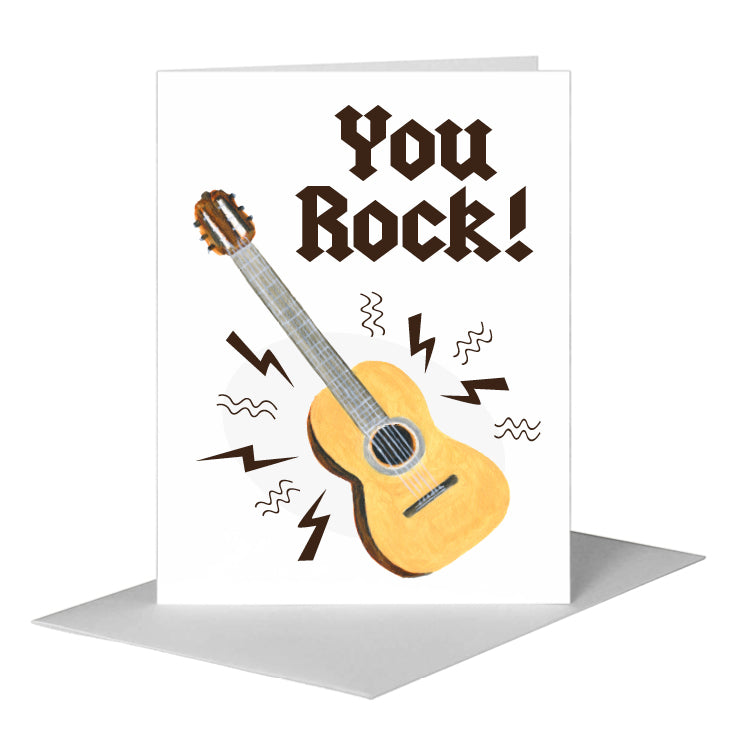 Guitar, Greeting Card (#8441B) A2 Card Front, www.printedcanvas.com