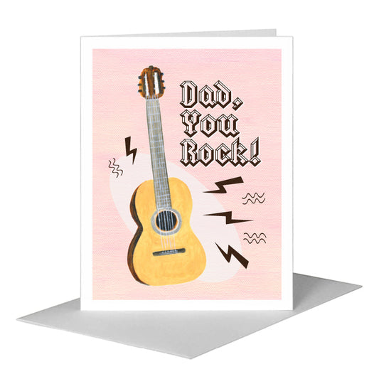 Guitar, Greeting Card (#8441D) A2 Card Front, www.printedcanvas.com