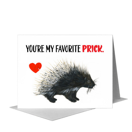 Porcupine, Greeting Card (#8442CA) A2 Card Front, www.printedcanvas.com
