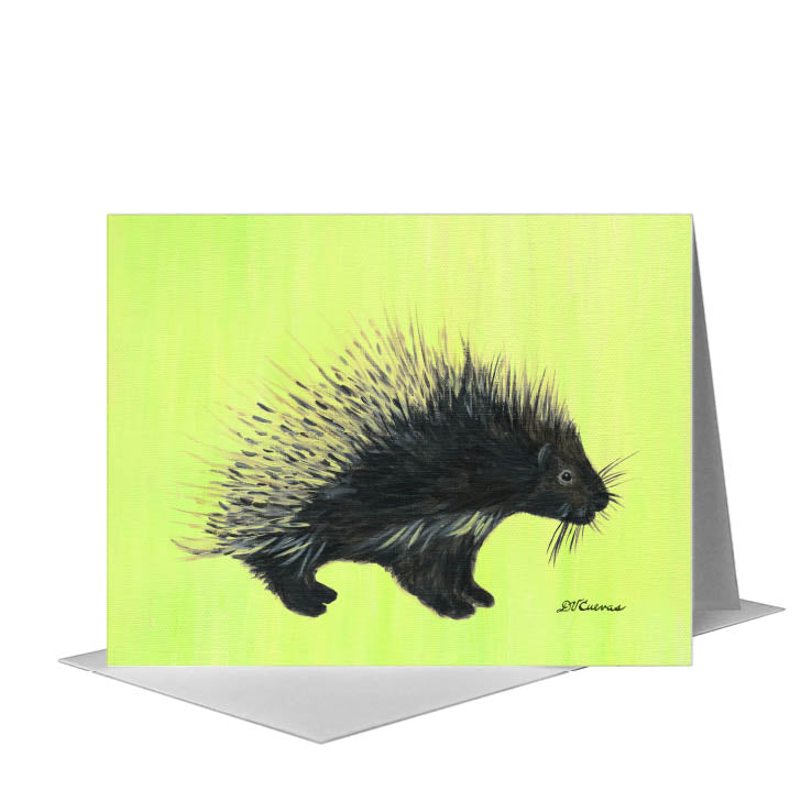 Porcupine, Greeting Card (#8442F), A2 Card Front, www.printedcanvas.com