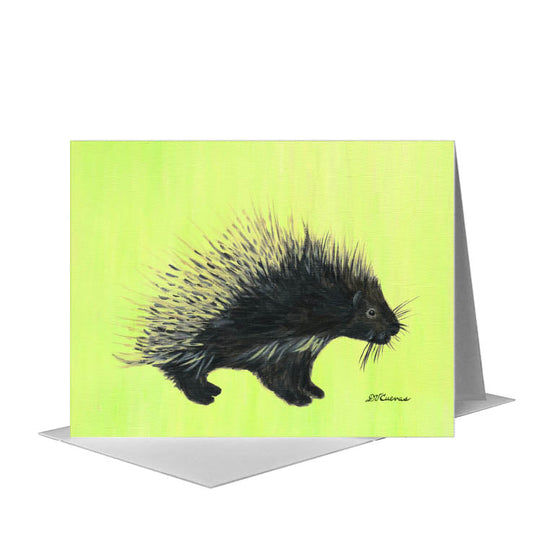 Porcupine, Greeting Card (#8442F) A2 Card Front, www.printedcanvas.com