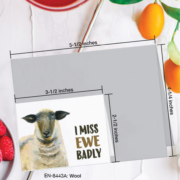 Wool, Greeting Card (8443A), Enclosure, www.printedcanvas.com