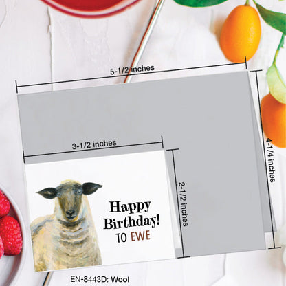 Wool, Greeting Card (8443D), Enclosure, www.printedcanvas.com