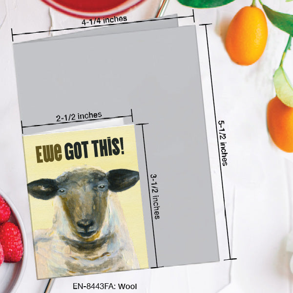 Wool, Greeting Card (8443FA), Enclosure, www.printedcanvas.com