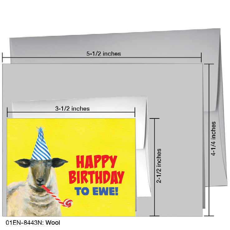 Wool, Greeting Card (#8443N), Enclosure Card, www.printedcanvas.com