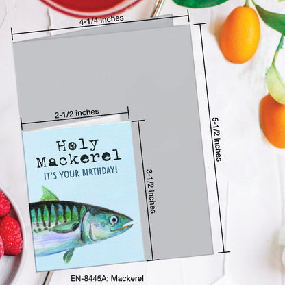 Mackerel, Greeting Card (8445A), Enclosure, www.printedcanvas.com