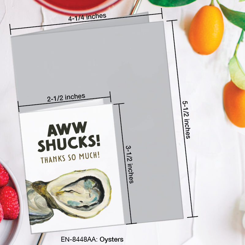 Oysters, Greeting Card (8448AA), Enclosure Card, www.printedcanvas.com