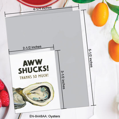 Oysters, Greeting Card (8448AA), Enclosure Card, www.printedcanvas.com