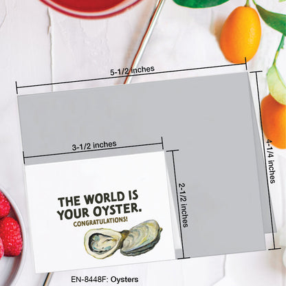Oysters, Greeting Card (8448F), Enclosure, www.printedcanvas.com