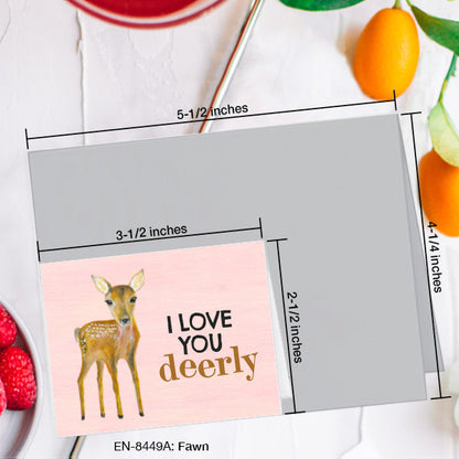 Fawn, Greeting Card (8449C), Enclosure, www.printedcanvas.com