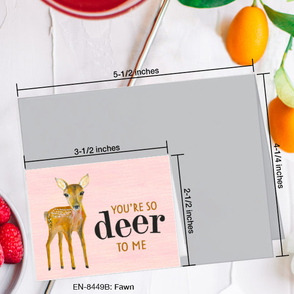 Fawn, Greeting Card (8449B), Enclosure, www.printedcanvas.com