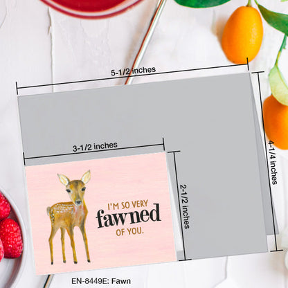 Fawn, Greeting Card (8449E), Enclosure, www.printedcanvas.com