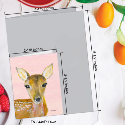 Fawn, Greeting Card (8449F), Enclosure Card, www.printedcanvas.com