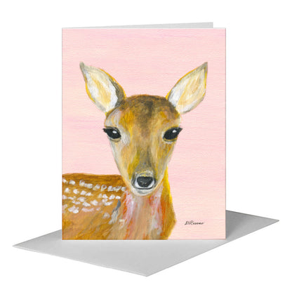 Fawn, Greeting Card (#8449F) A2 Card Front, www.printedcanvas.com