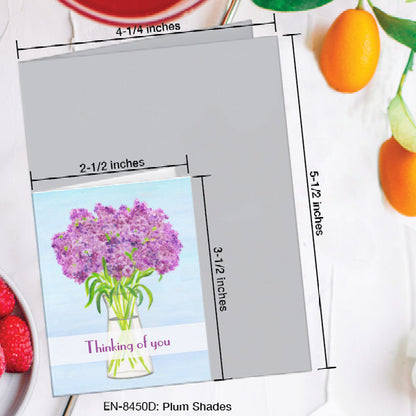 Plum Shades, Greeting Card (8450D), Enclosure, www.printedcanvas.com