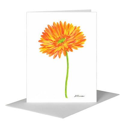 Orange Shades Gerber, Greeting Card (#8451A), A2 Card Front, www.printedcanvas.com