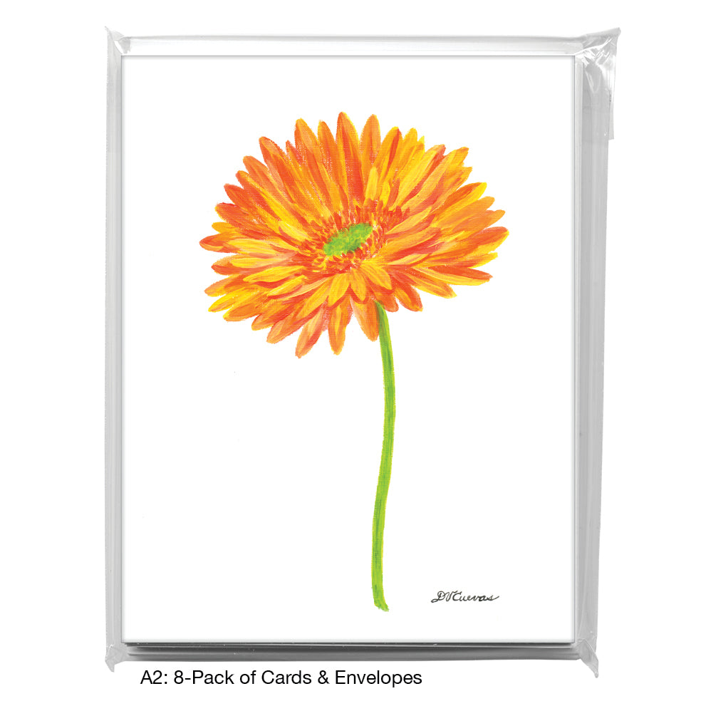Orange Shades Gerber, Greeting Card (8451A), A2 8-Pack, printedcanvas.com