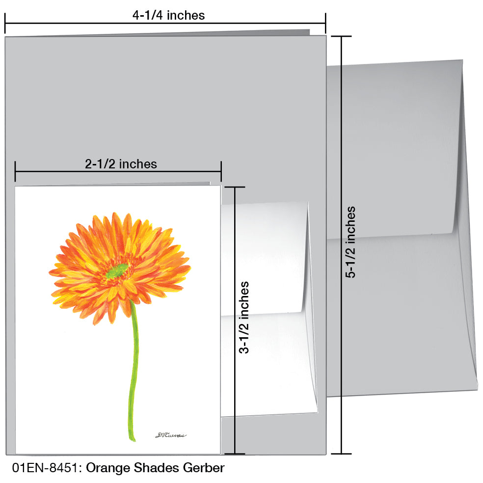 Orange Shades Gerber, Greeting Card (8451A), Enclosure Card, printedcanvas.com