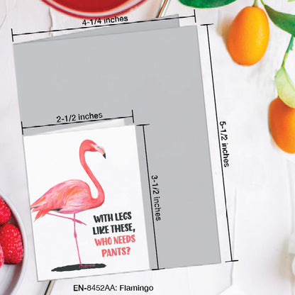 Flamingo, Greeting Card (8452AA), Enclosure, www.printedcanvas.com