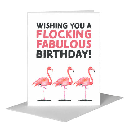 Flamingo, Greeting Card (#8452D), A2 Card Front, www.printedcanvas.com