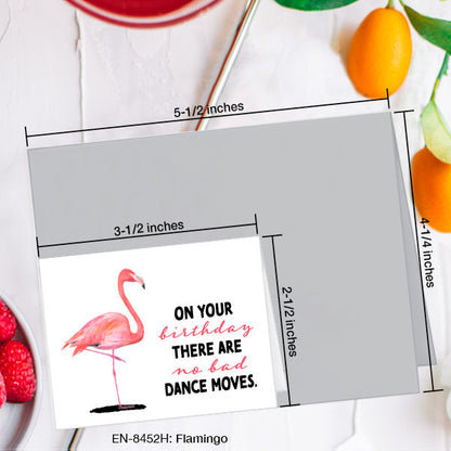Flamingo, Greeting Card (8452H), Enclosure, www.printedcanvas.com