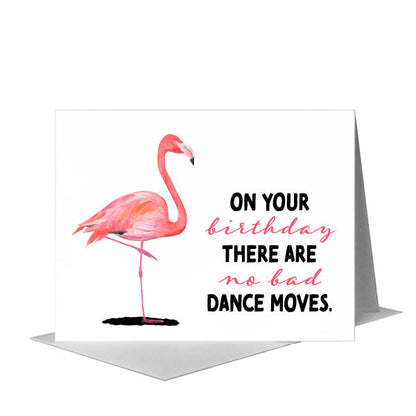 Flamingo, Greeting Card (#8452H) A2 Card Front, www.printedcanvas.com