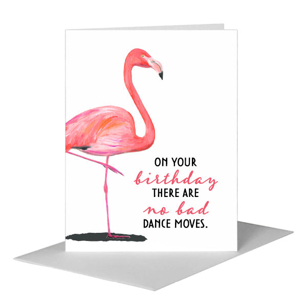 Flamingo, Greeting Card (#8452K) A2 Card Front, www.printedcanvas.com