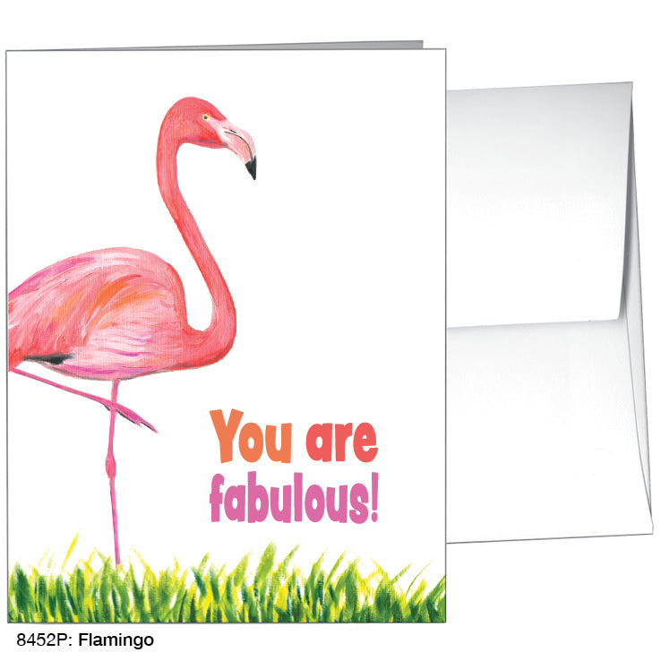 Flamingo, Greeting Card (8452P), A2 Card, www.printedcanvas.com