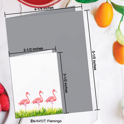 Flamingo, Greeting Card (8452T), Enclosure Card, www.printedcanvas.com