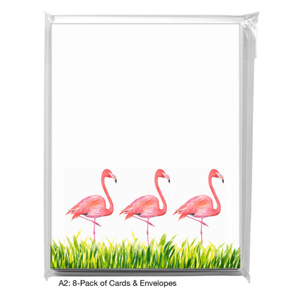 Flamingo, Greeting Card (8452T), A2 Card 8-Pack, www.printedcanvas.com