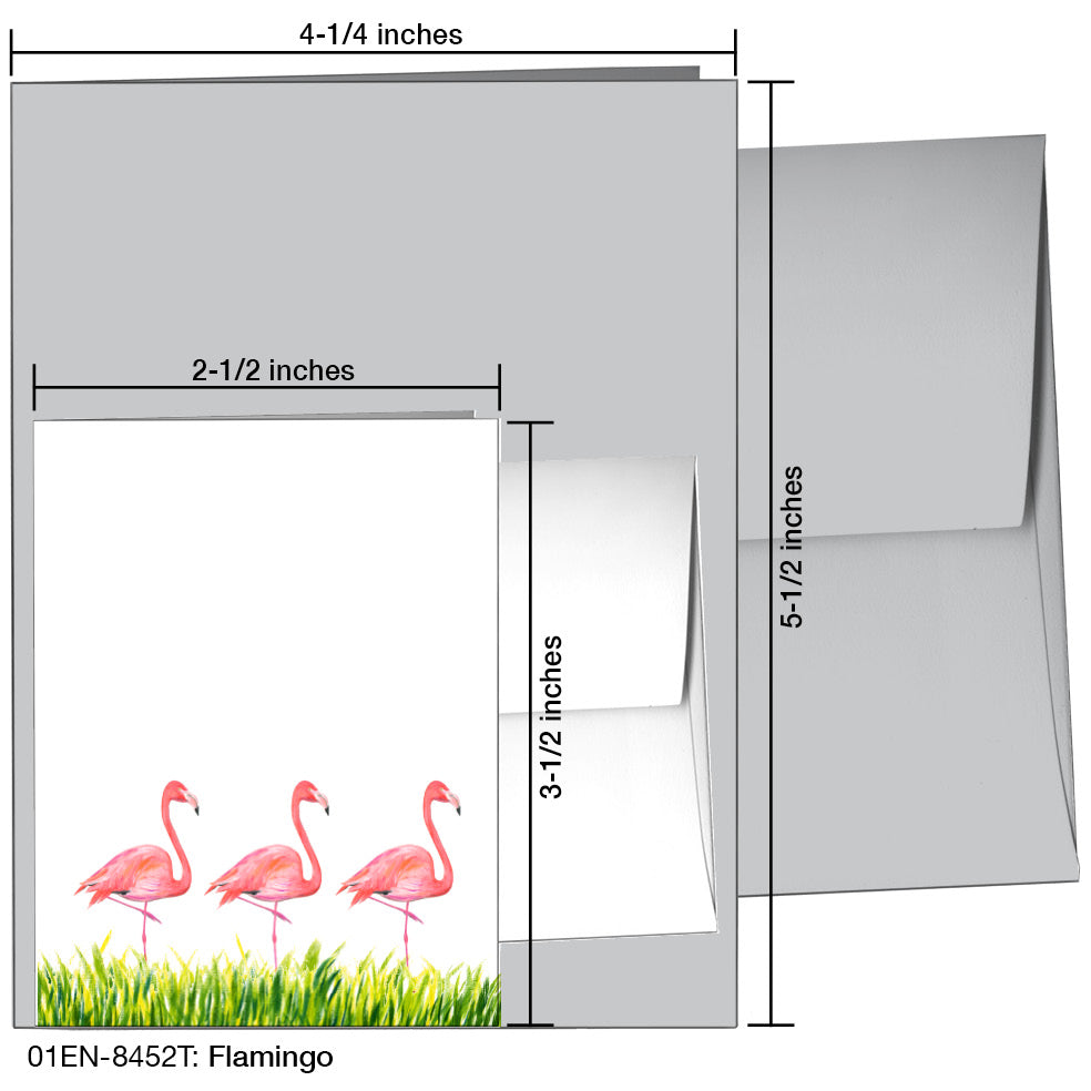 Flamingo, Greeting Card (8452T), Enclosure Card, www.printedcanvas.com