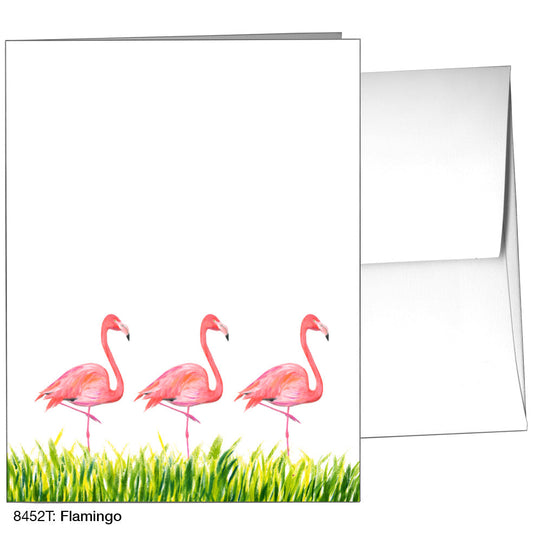 Flamingo, Greeting Card (8452T), A2 Card Front, www.printedcanvas.com