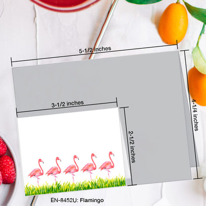 Flamingo, Greeting Card (8452U), Enclosure Card, www.printedcanvas.com