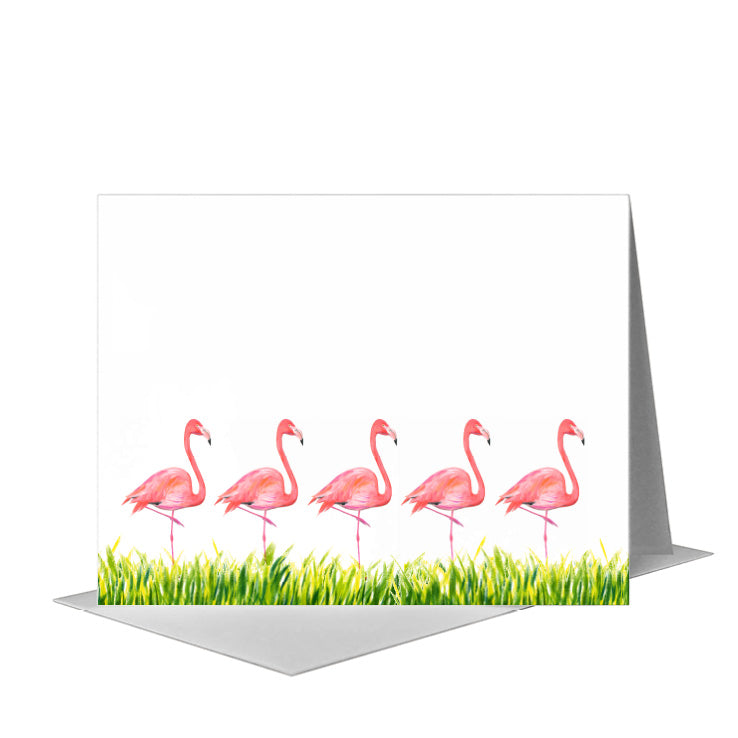 Flamingo, Greeting Card (#8452U) A2 Card Front, www.printedcanvas.com