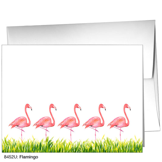 Flamingo, Greeting Card (8452U), A2 Card Front, www.printedcanvas.com