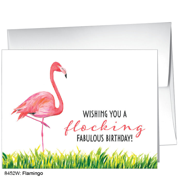 Flamingo, Greeting Card (8452W), A2, printedcanvas.com